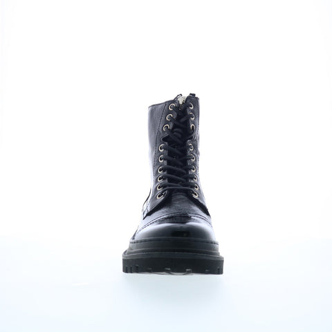 Steve Madden Guard GUARO1M1 Mens Black Leather Lace Up Casual Dress Boots