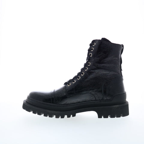 Steve Madden Guard GUARO1M1 Mens Black Leather Lace Up Casual Dress Boots