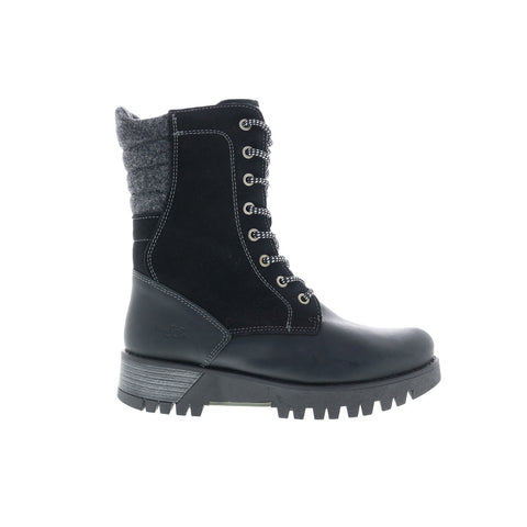 Bos. & Co. Guide Prima Womens Black Leather Lace Up Casual Dress Boots
