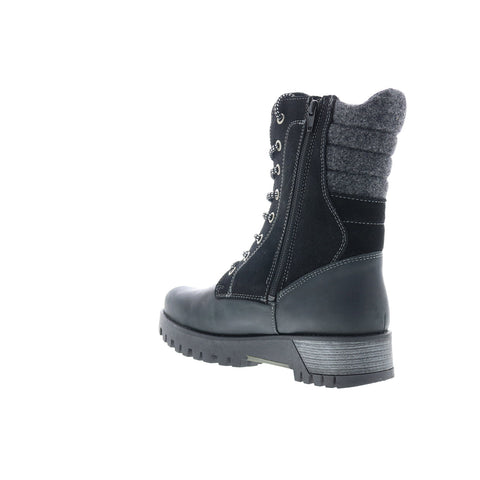Bos. & Co. Guide Prima Womens Black Leather Lace Up Casual Dress Boots