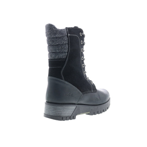 Bos. & Co. Guide Prima Womens Black Leather Lace Up Casual Dress Boots