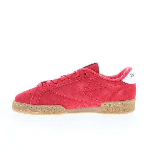 Reebok Club C Ground Mens Red Suede Lifestyle Sneakers Shoes