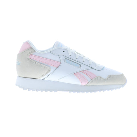 Reebok Glide Ripple Womens White Leather Lifestyle Sneakers Shoes