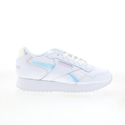 Reebok Glide Ripple Doubl Womens White Lifestyle Sneakers Shoes