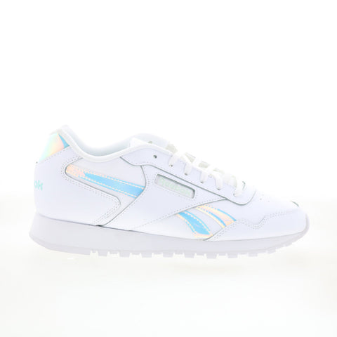 Reebok Glide Womens White Leather Lifestyle Sneakers Shoes