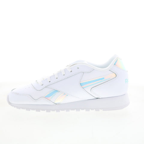Reebok Glide Womens White Leather Lifestyle Sneakers Shoes