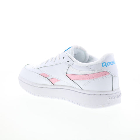 Reebok Club C Double Revenge Womens White Leather Lifestyle Sneakers Shoes