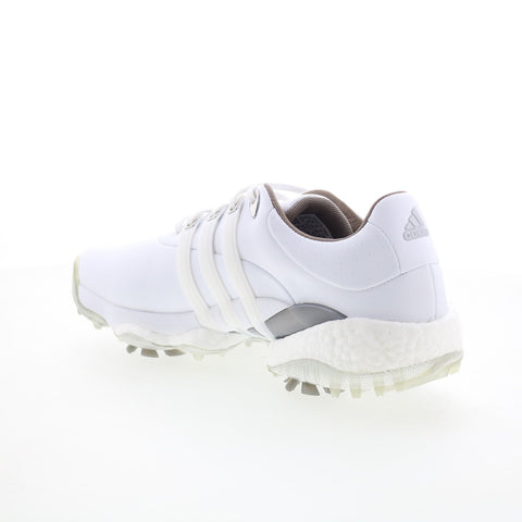 Adidas Tour360 22 GV7245 Mens White Leather Lace Up Athletic Golf Shoes