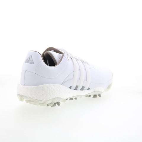 Adidas Tour360 22 GV7245 Mens White Leather Lace Up Athletic Golf Shoes