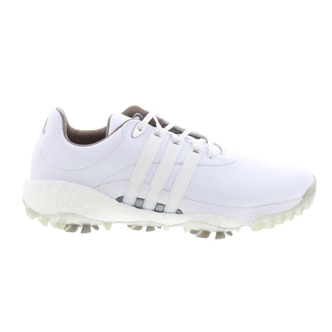 Adidas Tour360 22 GV7245 Mens White Leather Lace Up Athletic Golf Shoes