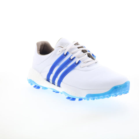Adidas Tour360 22 GV9400 Mens White Leather Lace Up Athletic Golf Shoes