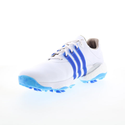 Adidas Tour360 22 GV9400 Mens White Leather Lace Up Athletic Golf Shoes
