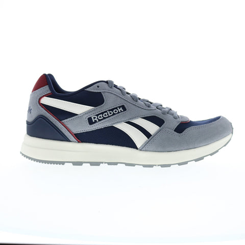 Reebok GL1000 Mens Gray Leather Lace Up Lifestyle Sneakers Shoes