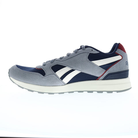 Reebok GL1000 Mens Gray Leather Lace Up Lifestyle Sneakers Shoes