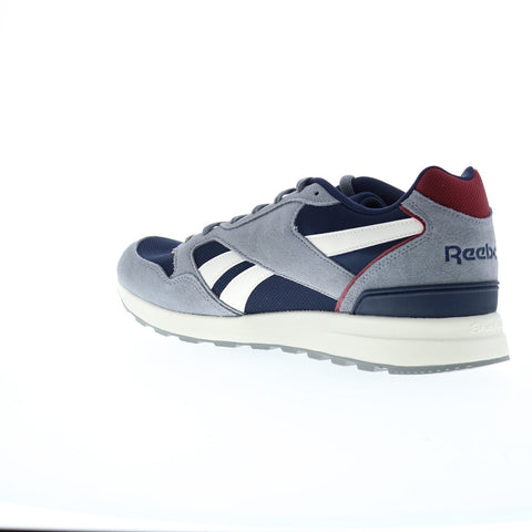Reebok GL1000 Mens Gray Leather Lace Up Lifestyle Sneakers Shoes