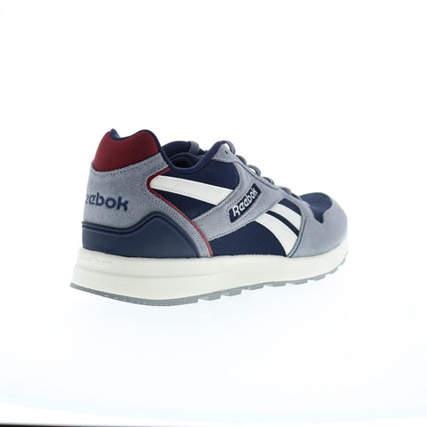 Reebok GL1000 Mens Gray Leather Lace Up Lifestyle Sneakers Shoes