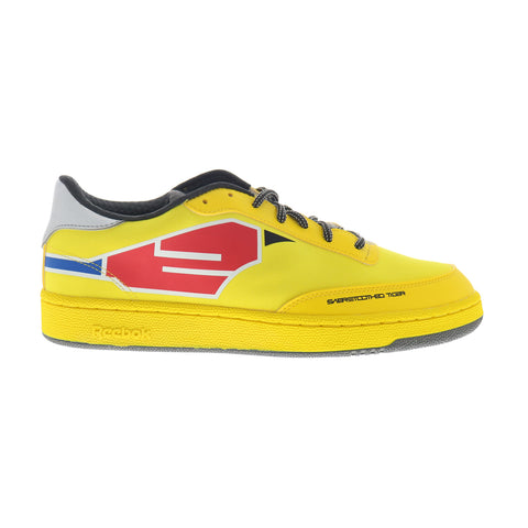 Reebok Club C Power Rangers Mens Yellow Canvas Lifestyle Sneakers Shoes