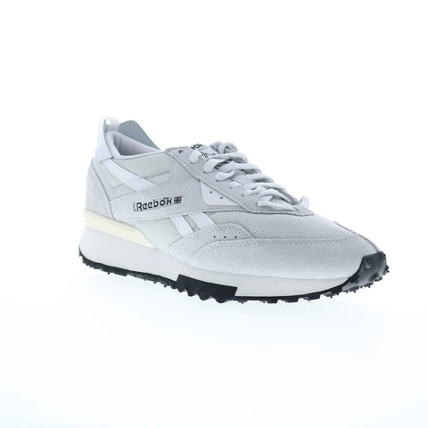 Reebok LX2200 Mens Gray Leather Lace Up Lifestyle Sneakers Shoes