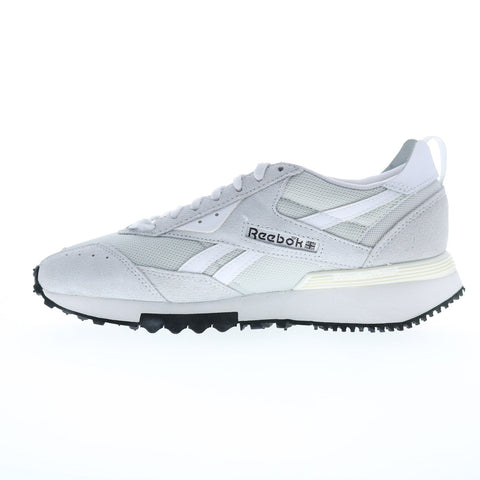 Reebok LX2200 Mens Gray Leather Lace Up Lifestyle Sneakers Shoes