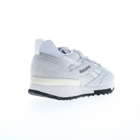 Reebok LX2200 Mens Gray Leather Lace Up Lifestyle Sneakers Shoes