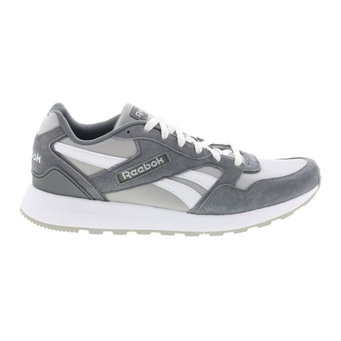 Reebok GL 1000 Leather Mens Gray Suede Lace Up Lifestyle Sneakers Shoes