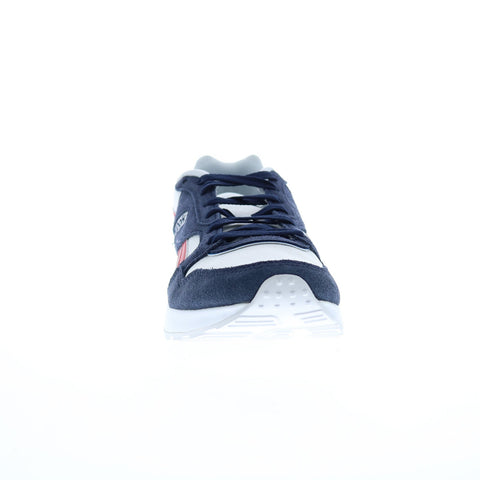 Reebok GL1000 Mens Blue Leather Lace Up Lifestyle Sneakers Shoes