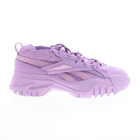 Reebok Club C V2 Cardi B Womens Purple Leather Lifestyle Sneakers Shoes