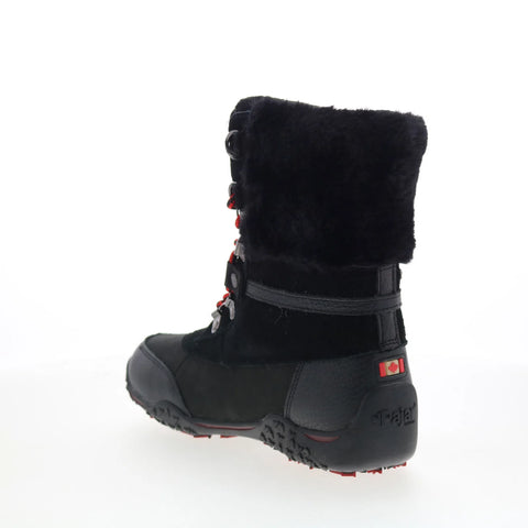 Pajar Gwen 78865 Womens Black Canvas Lace Up Casual Dress Boots