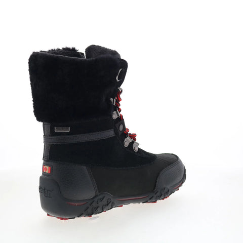 Pajar Gwen 78865 Womens Black Canvas Lace Up Casual Dress Boots