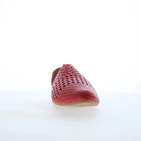 Miz Mooz Gwenna Womens Red Leather Slip On Loafer Flats Shoes
