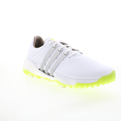 Adidas Tour360 22 GX4128 Mens White Leather Lace Up Athletic Golf Shoe