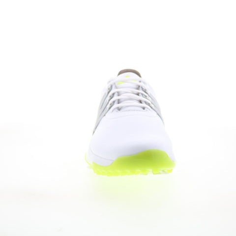 Adidas Tour360 22 GX4128 Mens White Leather Lace Up Athletic Golf Shoes