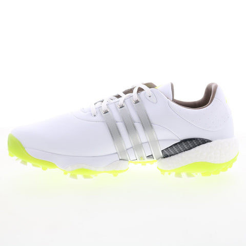 Adidas Tour360 22 GX4128 Mens White Leather Lace Up Athletic Golf Shoes