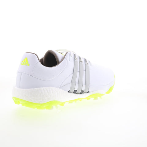 Adidas Tour360 22 GX4128 Mens White Leather Lace Up Athletic Golf Shoes