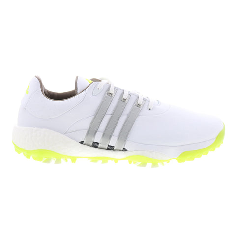 Adidas Tour360 22 GX4128 Mens White Leather Lace Up Athletic Golf Shoes