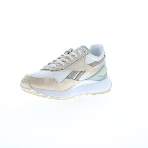 Reebok Classic Leather Legacy AZ Womens White Leather Lifestyle Sneakers Shoes