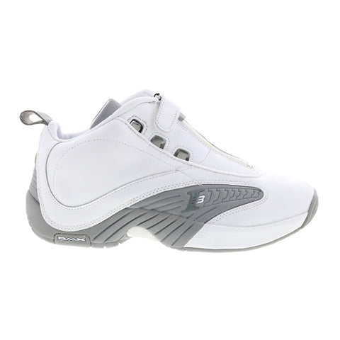 Reebok Answer IV GX6234 Mens White Leather Zipper Athletic Basketball Shoes