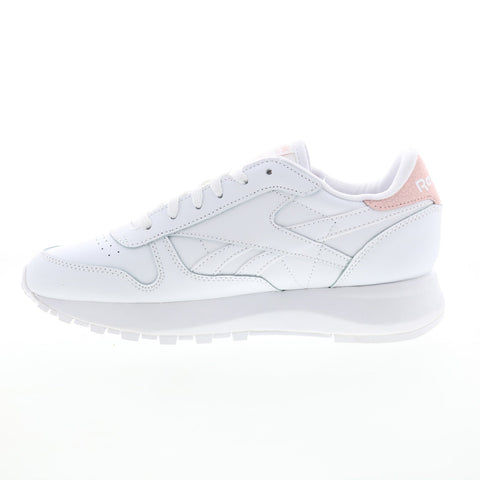 Reebok Classic Leather SP Womens White Leather Lifestyle Sneakers Shoes
