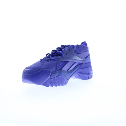Reebok Club C Cardi B V2 Womens Purple Suede Lifestyle Sneakers Shoes