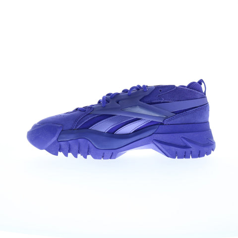Reebok Club C Cardi B V2 Womens Purple Suede Lifestyle Sneakers Shoes