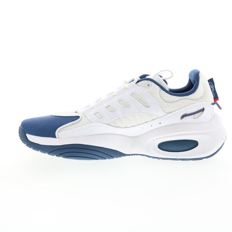 Reebok Solution Mid Mens Blue Synthetic Lace Up Athletic Basketball Shoes