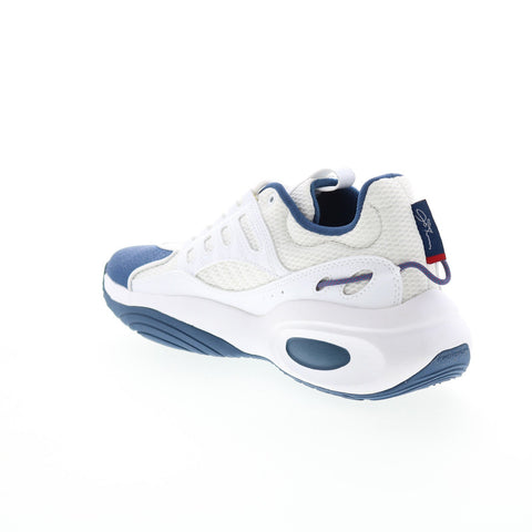 Reebok Solution Mid Mens Blue Synthetic Lace Up Athletic Basketball Shoes
