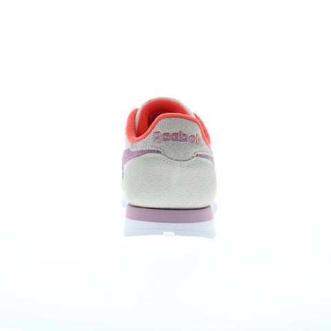 Reebok Classic Leather Womens Beige Leather Lace Up Lifestyle Sneakers Shoes