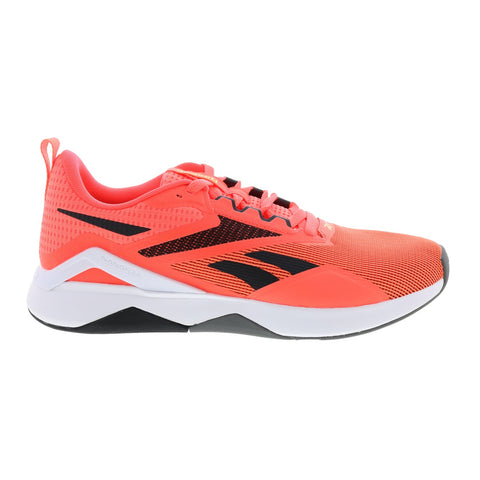 Reebok Nanoflex TR 2.0 Mens Red Canvas Athletic Cross Training Shoes