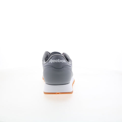 Reebok Classic Leather Mens Gray Leather Lace Up Lifestyle Sneakers Shoes