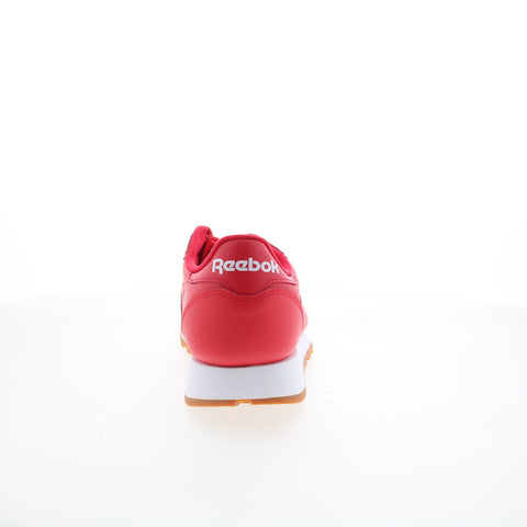 Reebok Classic Leather Mens Red Leather Lace Up Lifestyle Sneakers Shoes