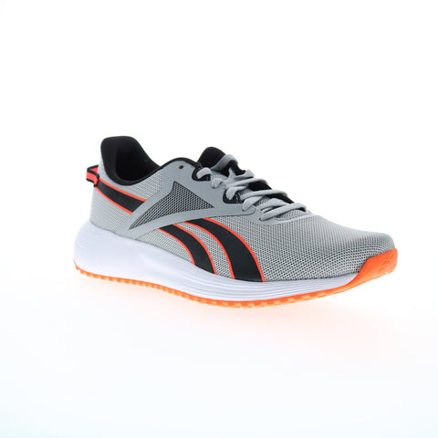 Reebok Lite Plus 3 Mens Gray Canvas Lace Up Athletic Running Shoes