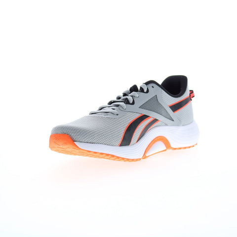 Reebok Lite Plus 3 Mens Gray Canvas Lace Up Athletic Running Shoes