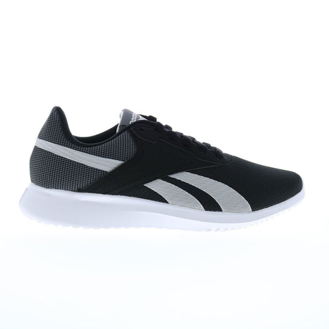 Reebok Fluxlite Mens Black Canvas Lace Up Athletic Cross Training Shoes