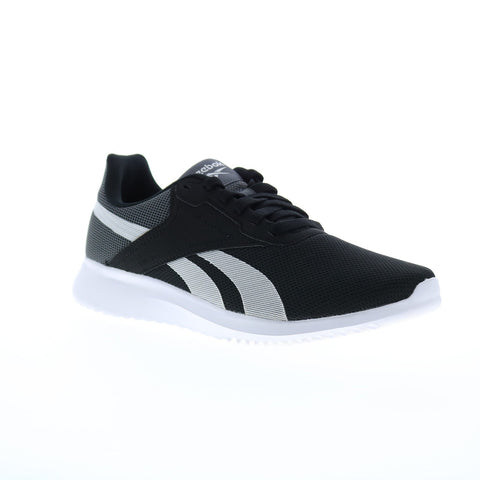 Reebok Fluxlite Mens Black Canvas Lace Up Athletic Cross Training Shoes